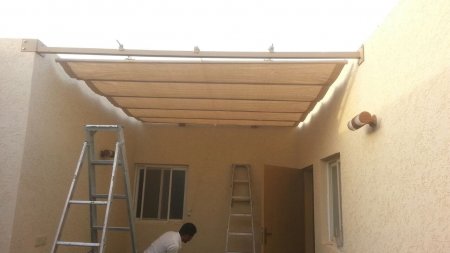 تركيب مظلات متحركة يدوي في ابها وخميس مشيط